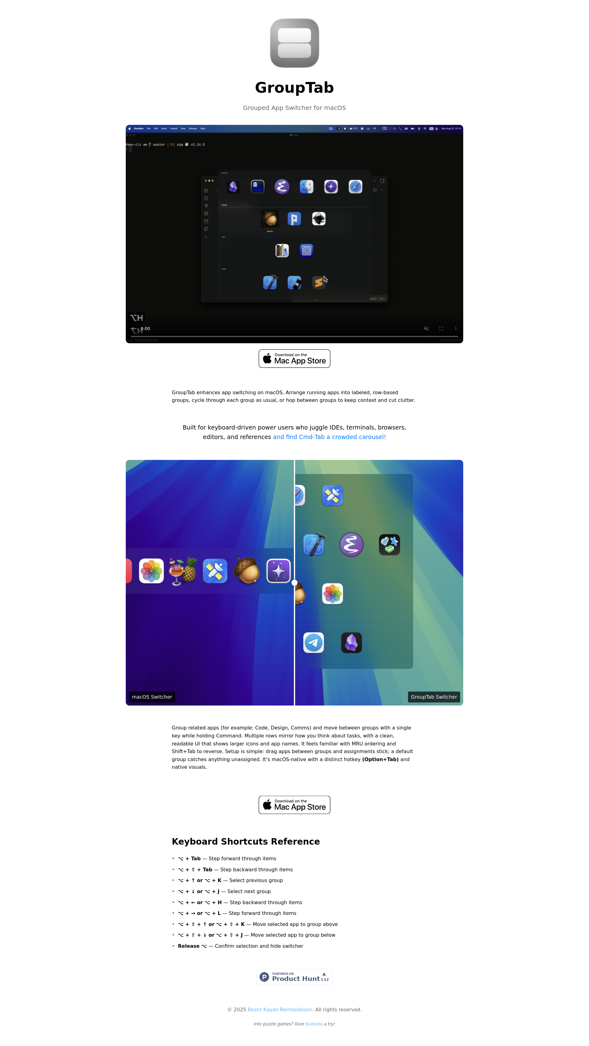 配图 - GroupTab：macOS 分组应用切换效率工具