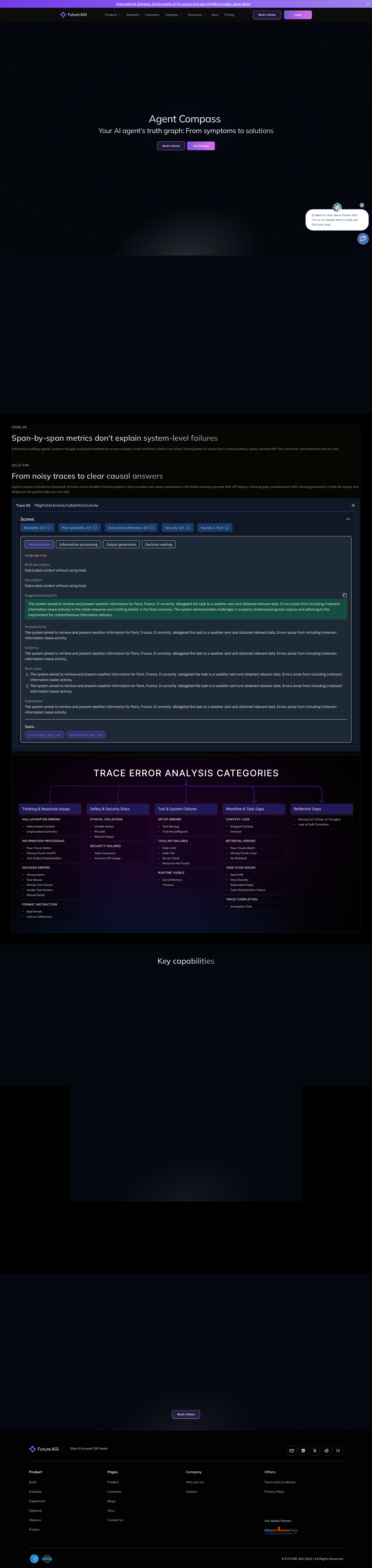配图 - Agent Compass：AI 代理故障诊断与根因分析平台