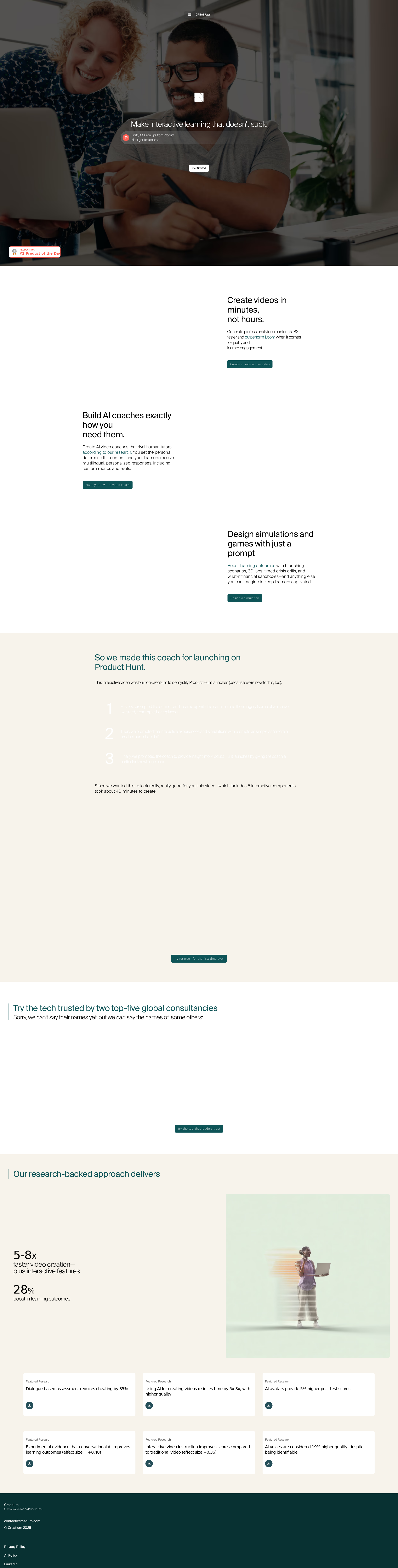 配图 - Creatium：AI 驱动的交互式学习内容创作平台