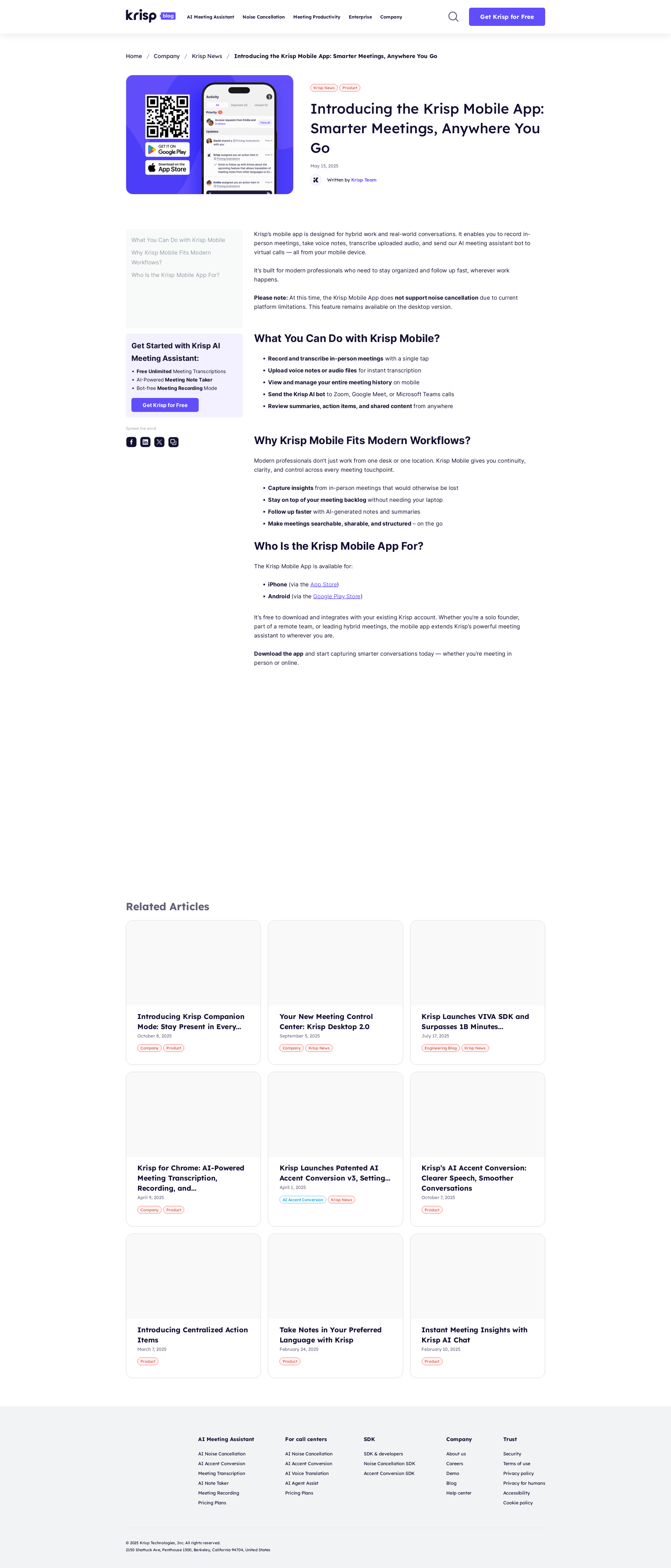 配图 - Krisp AI Note Taker：智能会议记录与转录工具