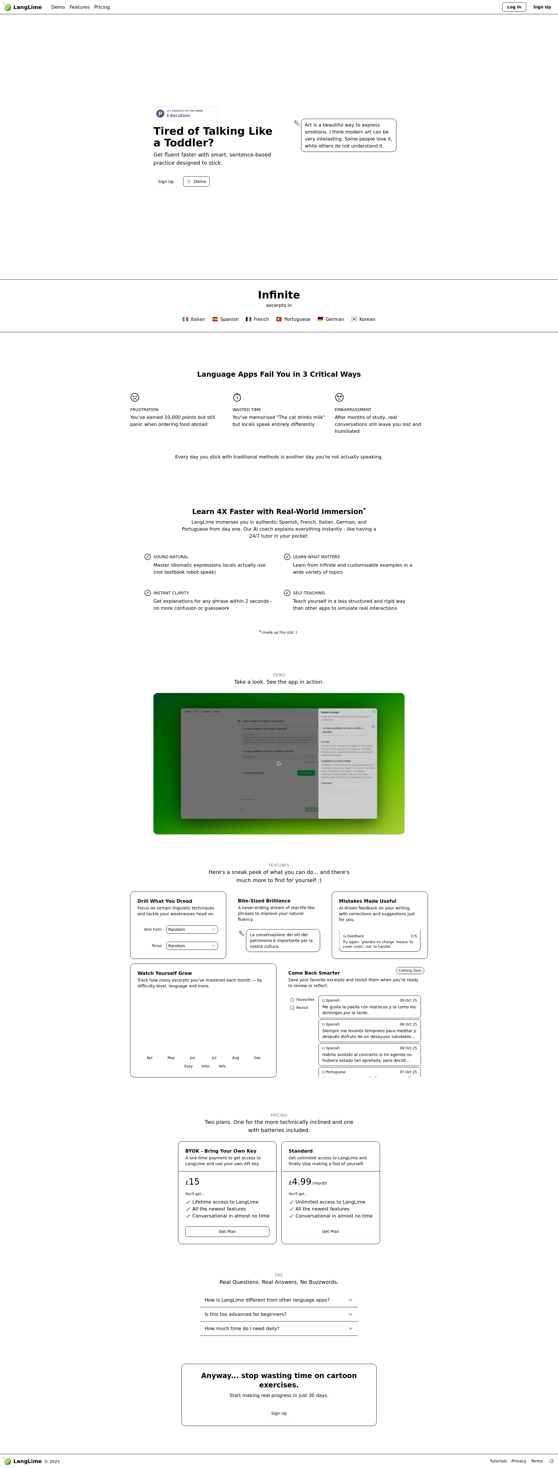 配图 - LangLime:智能语言学习应用,告别无效学习