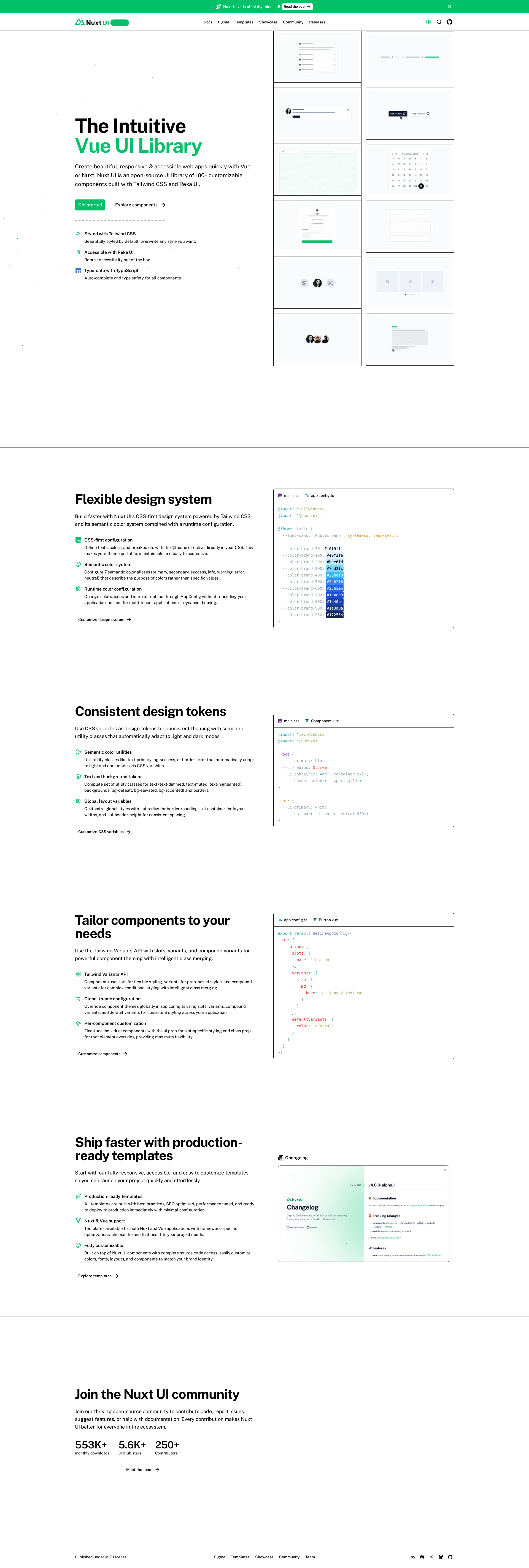 配图 - Nuxt UI v4：基于 Tailwind CSS 的开源 Vue UI 组件库