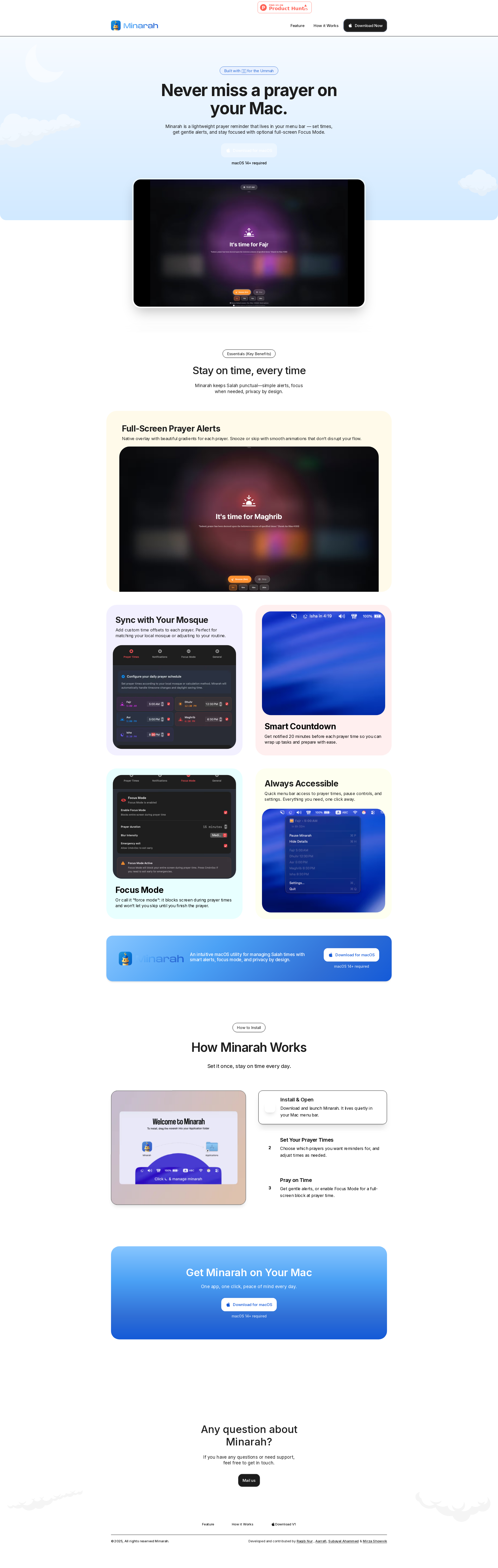 配图 - Minarah：Mac 上的优雅礼拜提醒工具