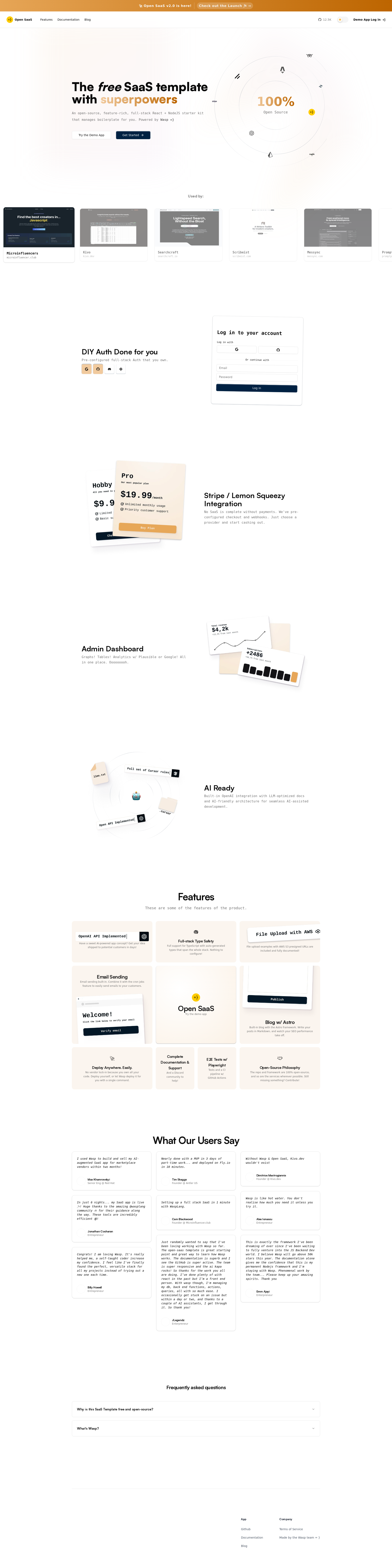 配图 - Open SaaS 2.0：全栈免费的 SaaS 启动工具包