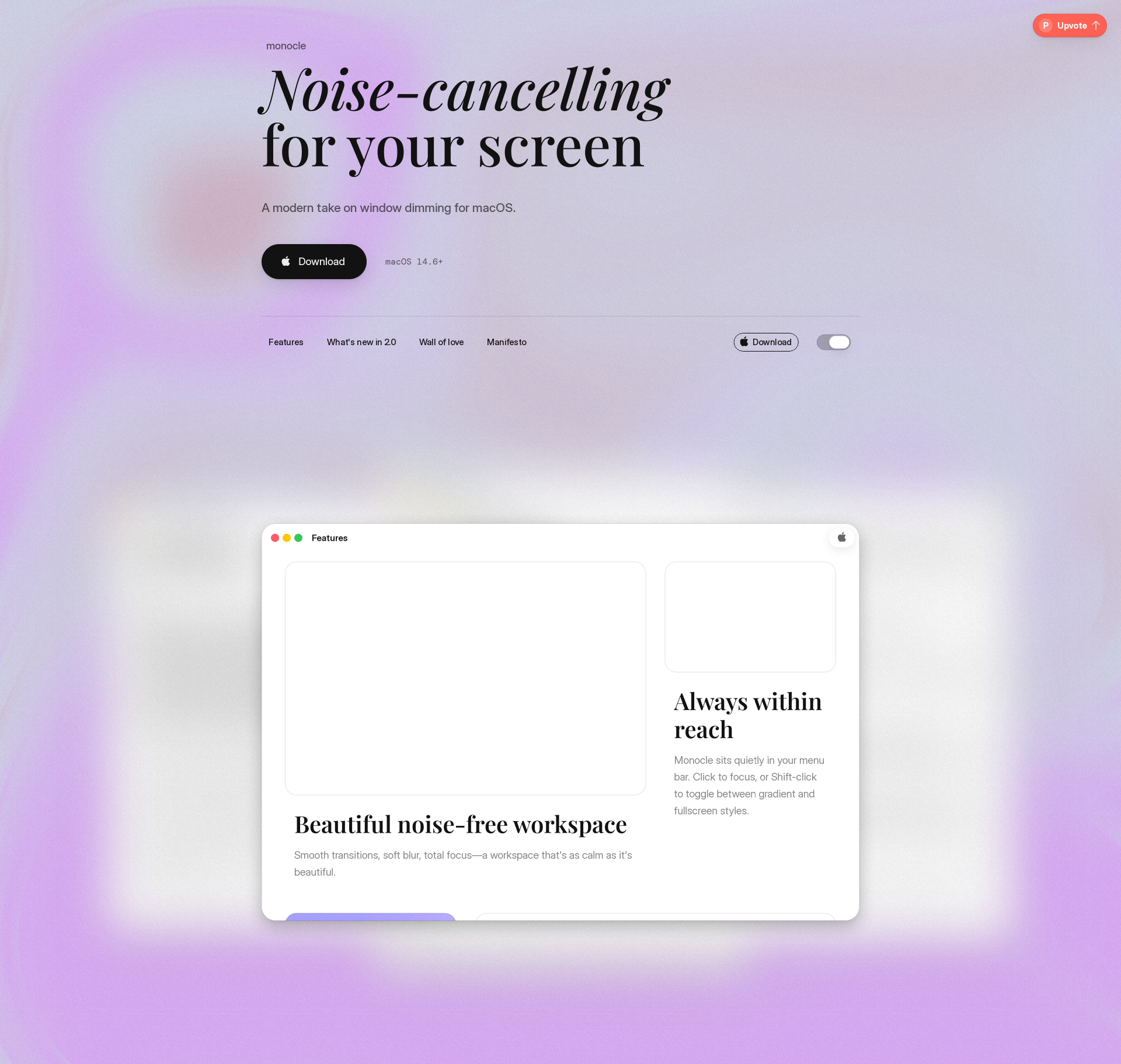 配图 - Monocle 2.0 for macOS：屏幕降噪，专注工作的优雅工具
