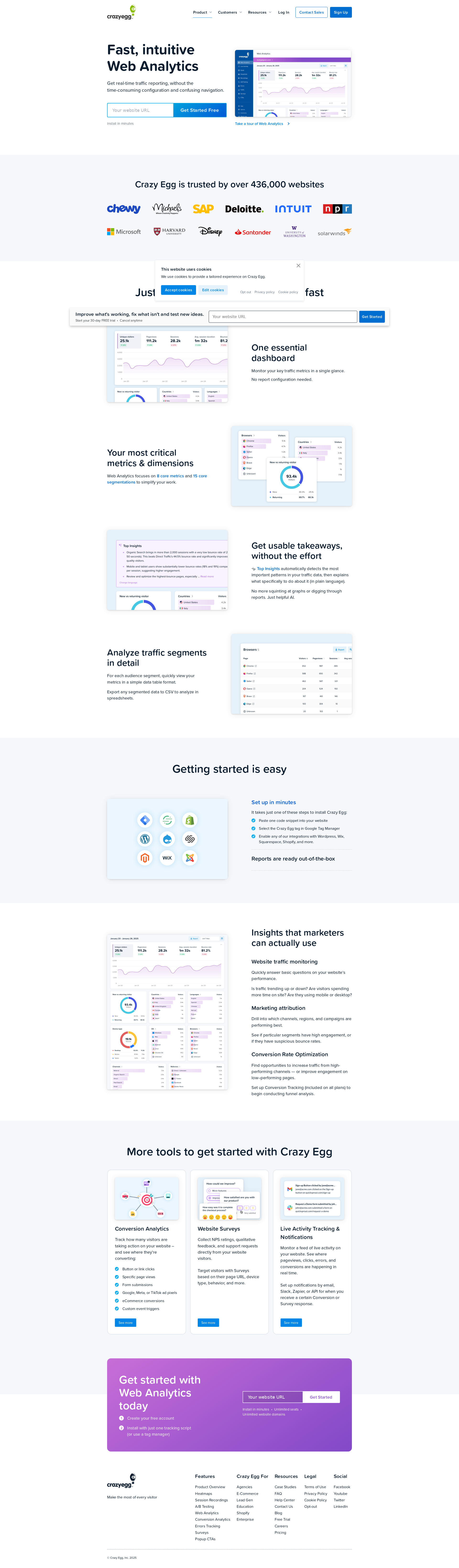 配图 - Free Web Analytics by Crazy Egg:实时流量分析与 AI 营销洞察