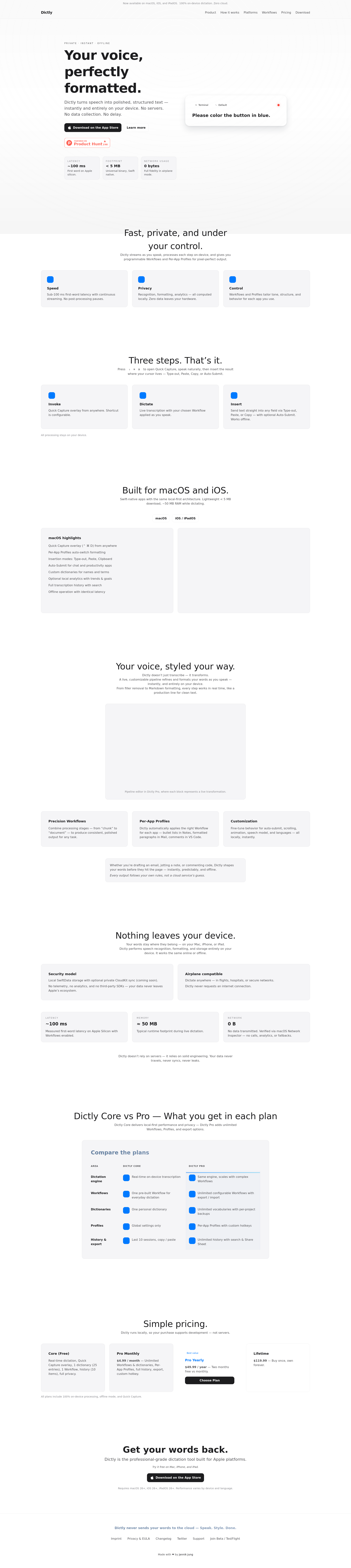 配图 - Dictly:完全离线的私人语音听写工具