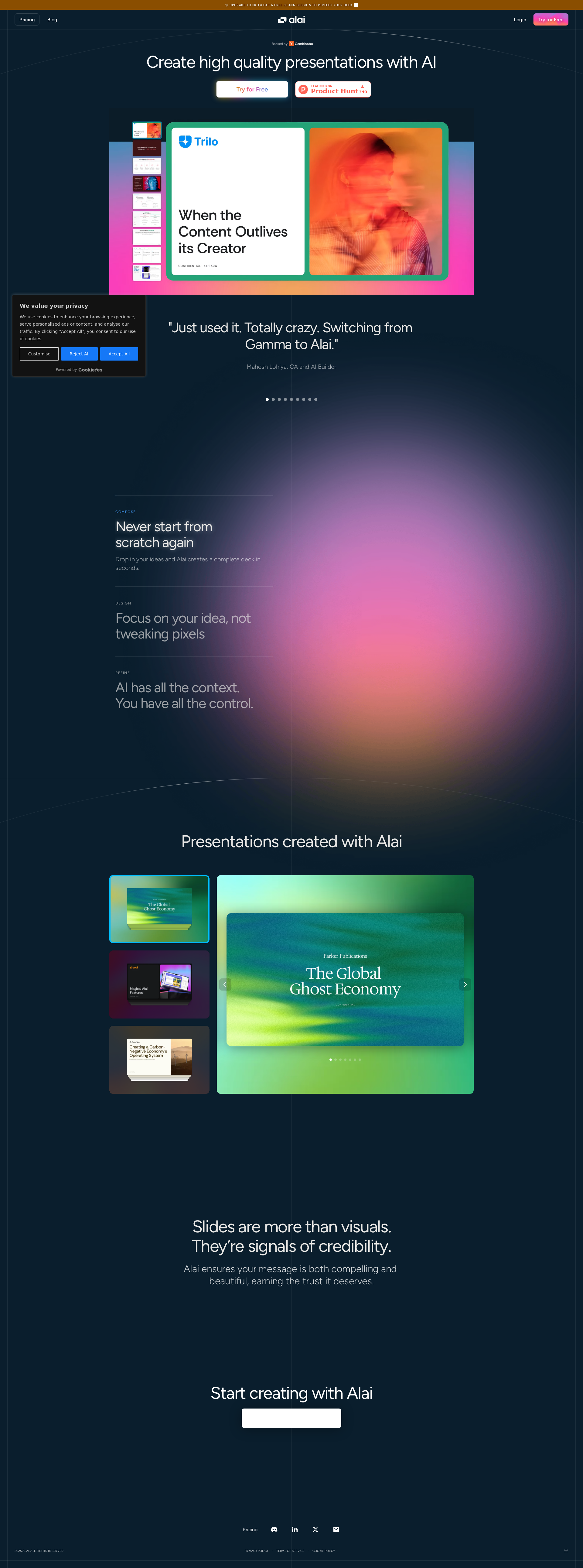 配图 - Alai:AI驱动的专业演示文稿创作工具