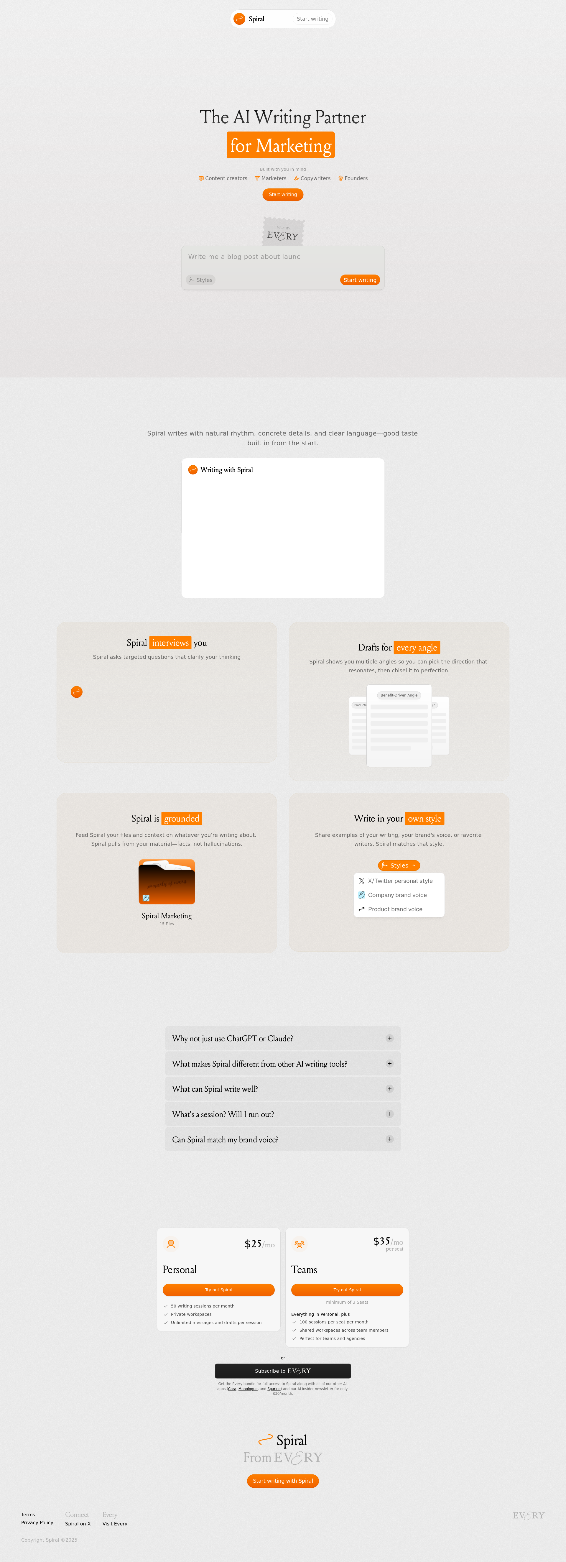 配图 - Spiral:具备品味的 AI 写作伙伴