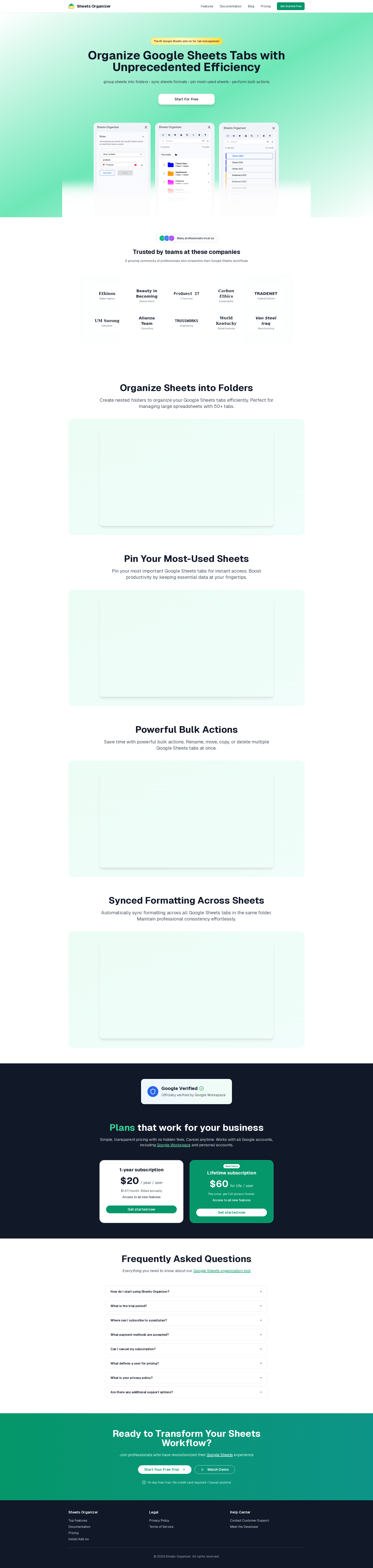 配图 - Sheets Organizer:高效管理 Google Sheets 标签页的首选插件
