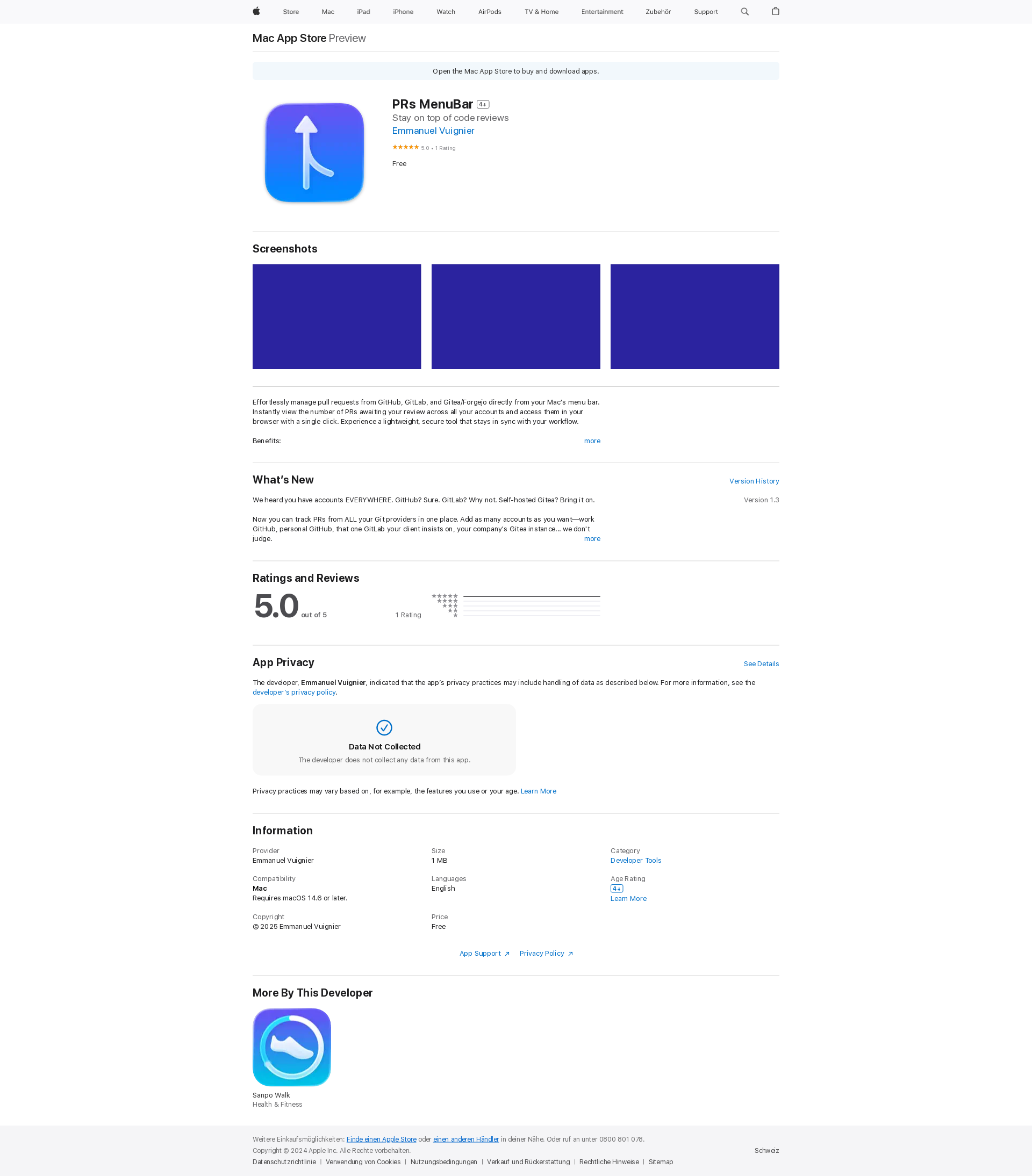 配图 - PRs MenuBar:在 macOS 菜单栏跟踪代码审查请求