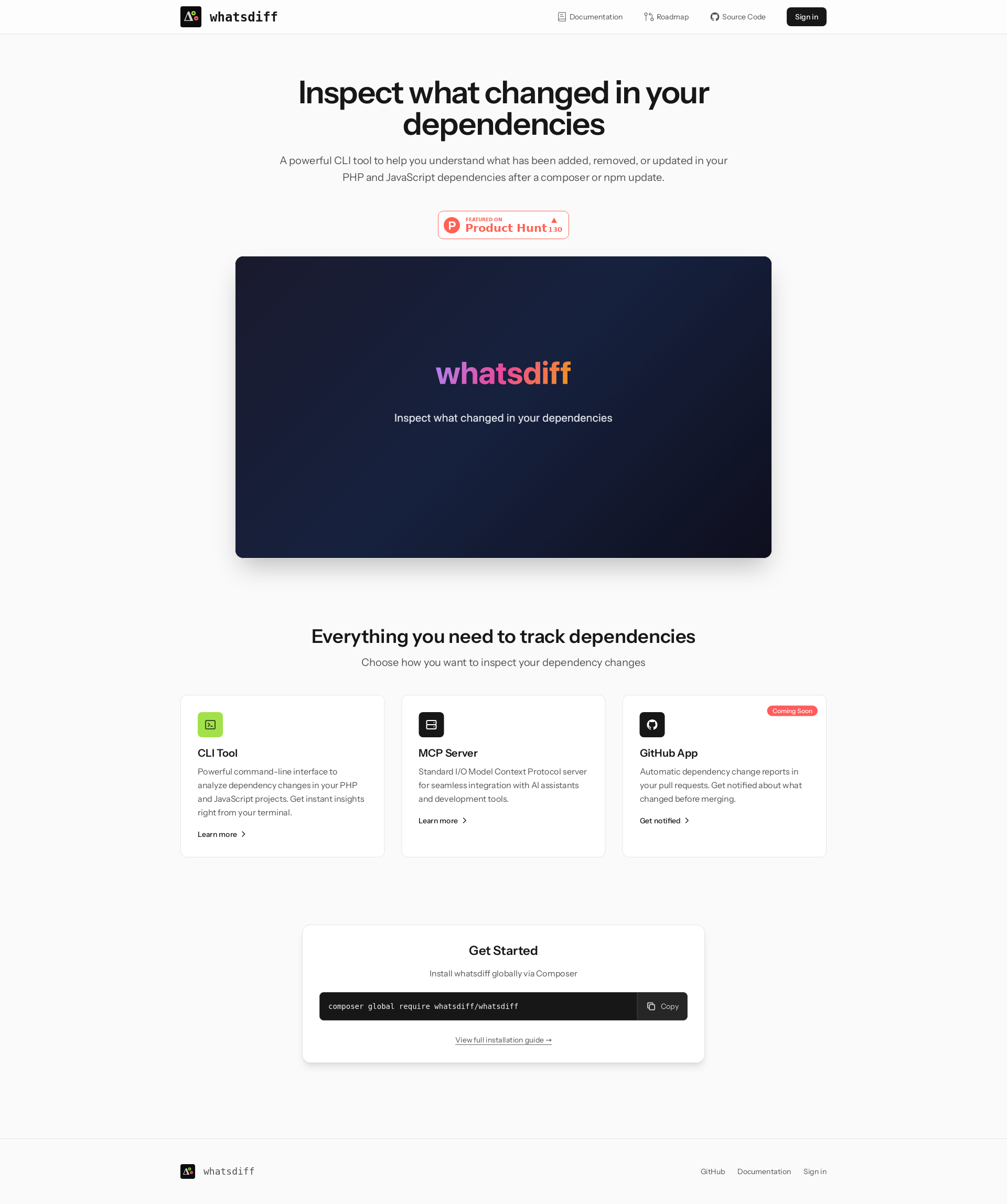配图 - WhatsDiff:终端依赖变更分析工具