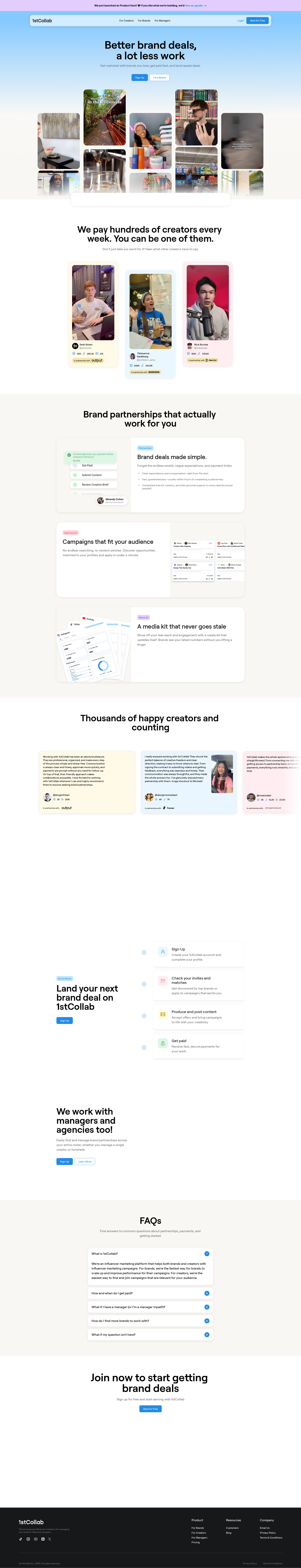 配图 - 1stCollab:全自动 ROI 优化的创作者营销平台