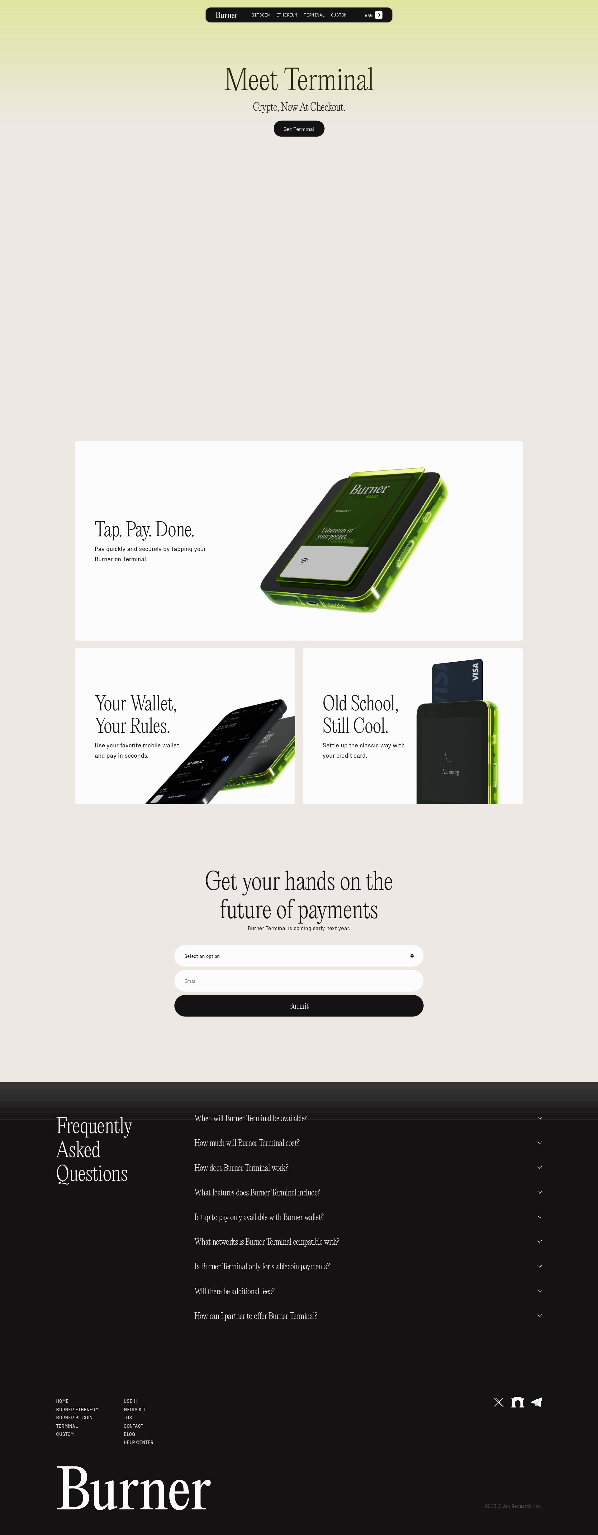 配图 - Burner Terminal：支持稳定币点击支付的终端设备