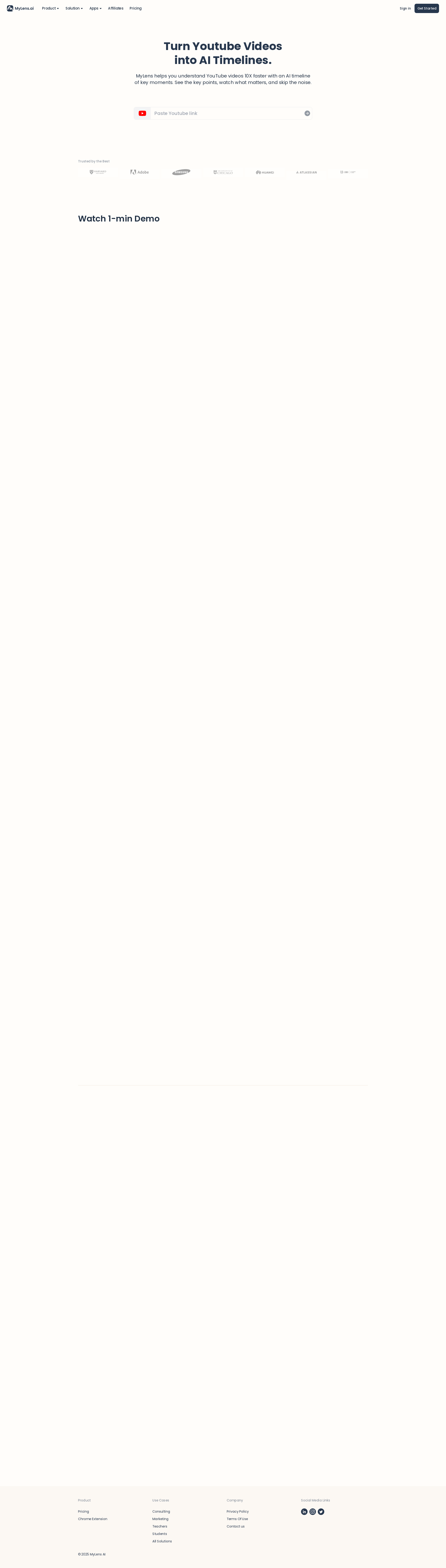 配图 - MyLens for YouTube:AI视频时间线转换工具