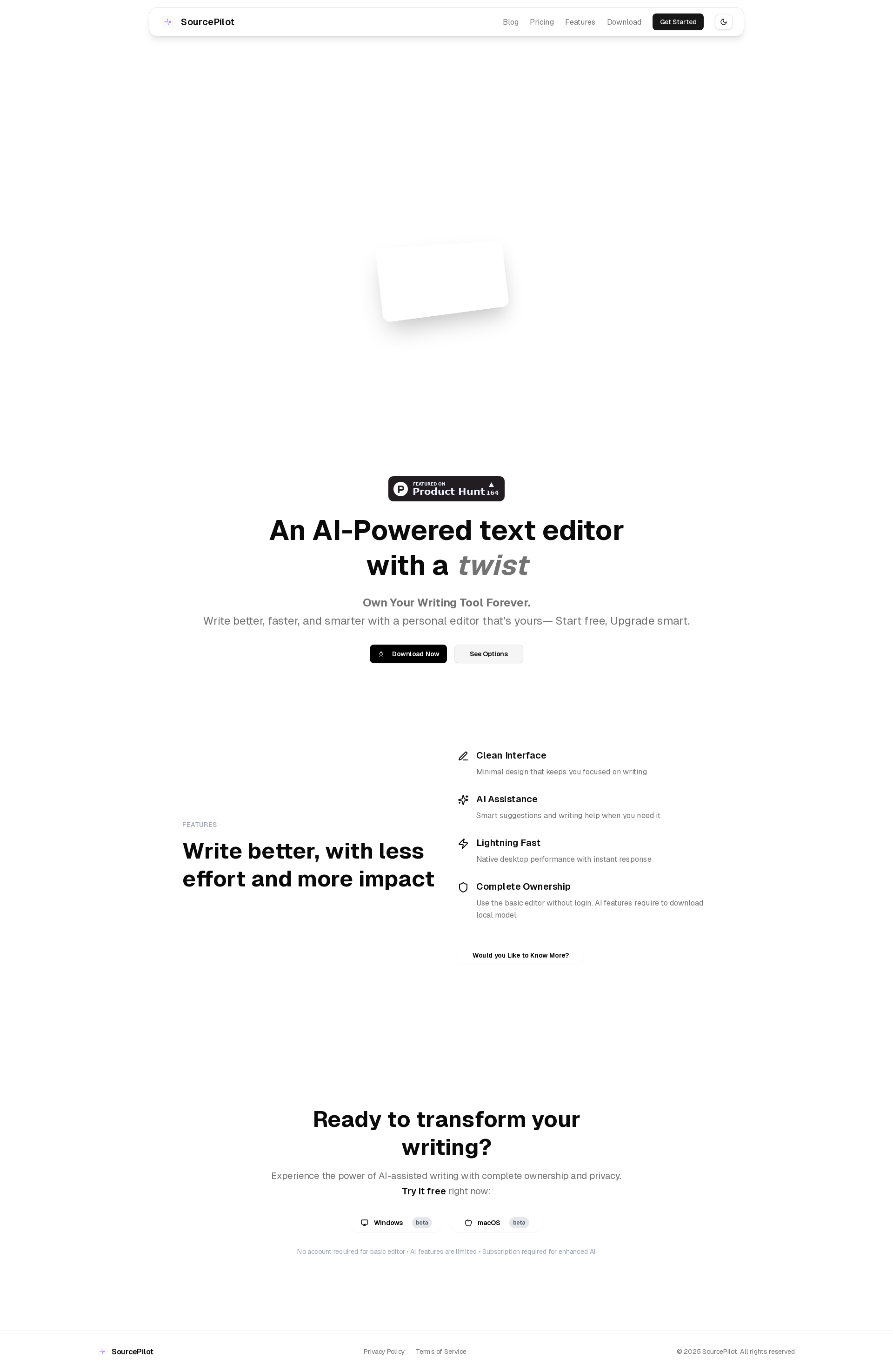 配图 - SourcePIlot:本地 AI 文本编辑器,专注高效写作的新选择