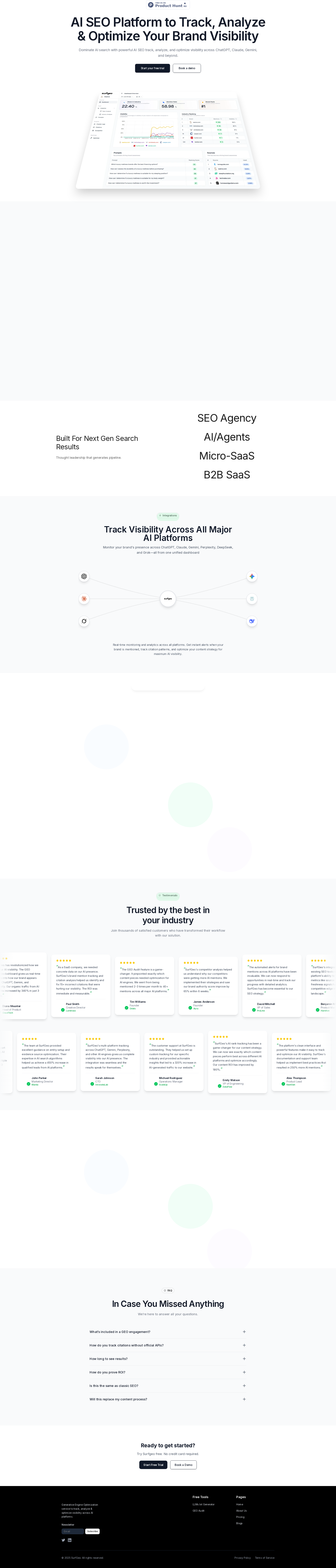 配图 - Surfgeo:AI搜索可见性分析与优化平台