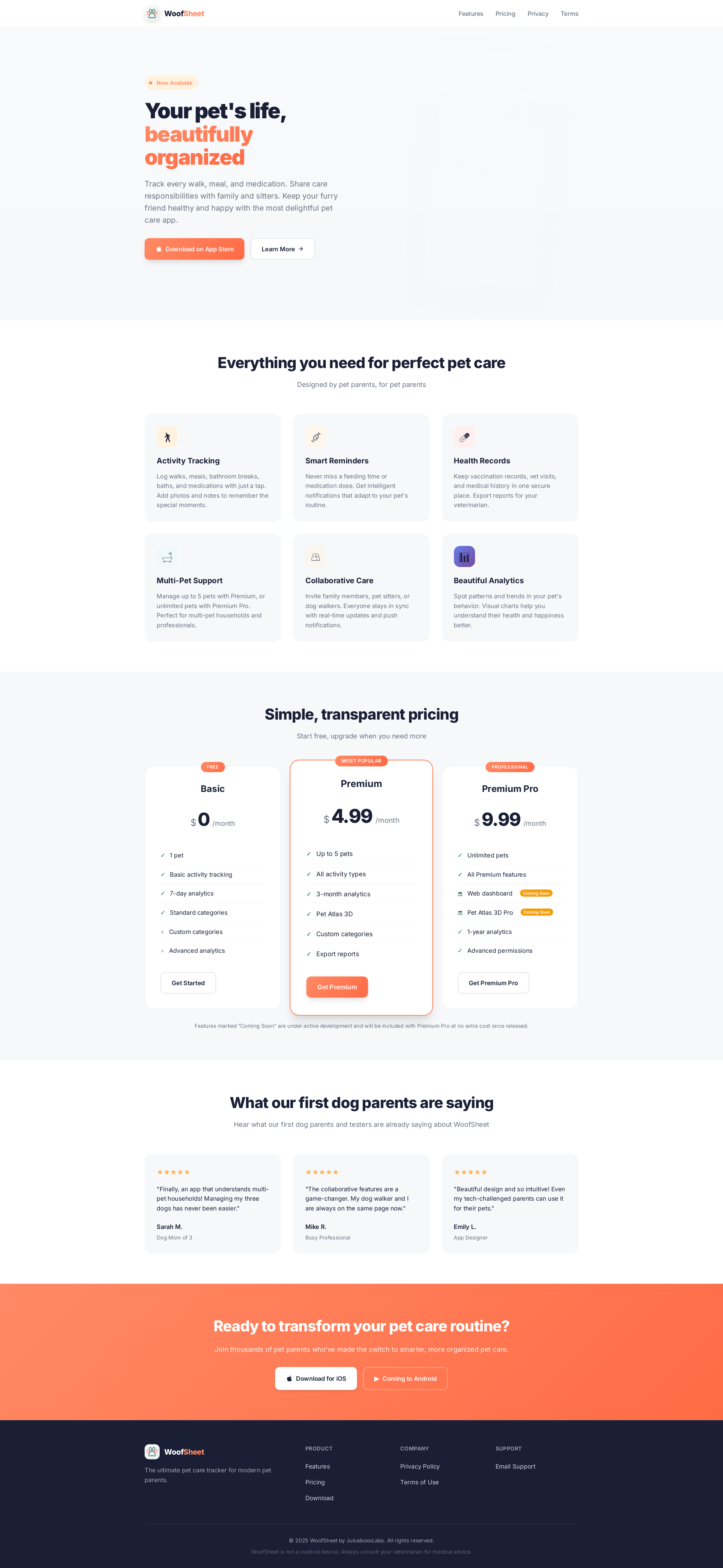 配图 - WoofSheet:简单高效的宠物健康管理应用
