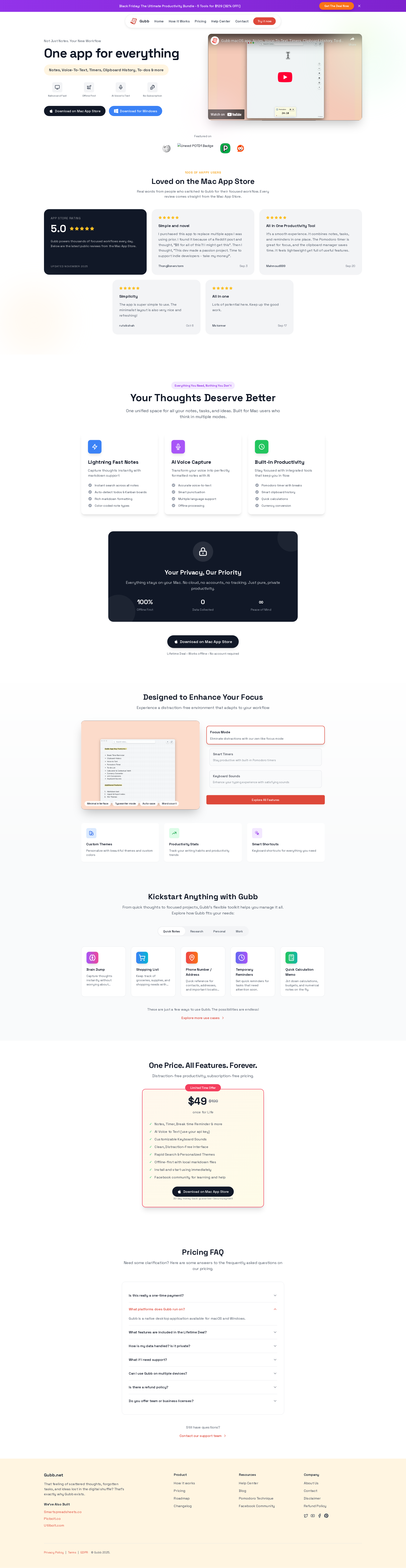 配图 - Gubb:一体化生产力应用,专注高效工作流