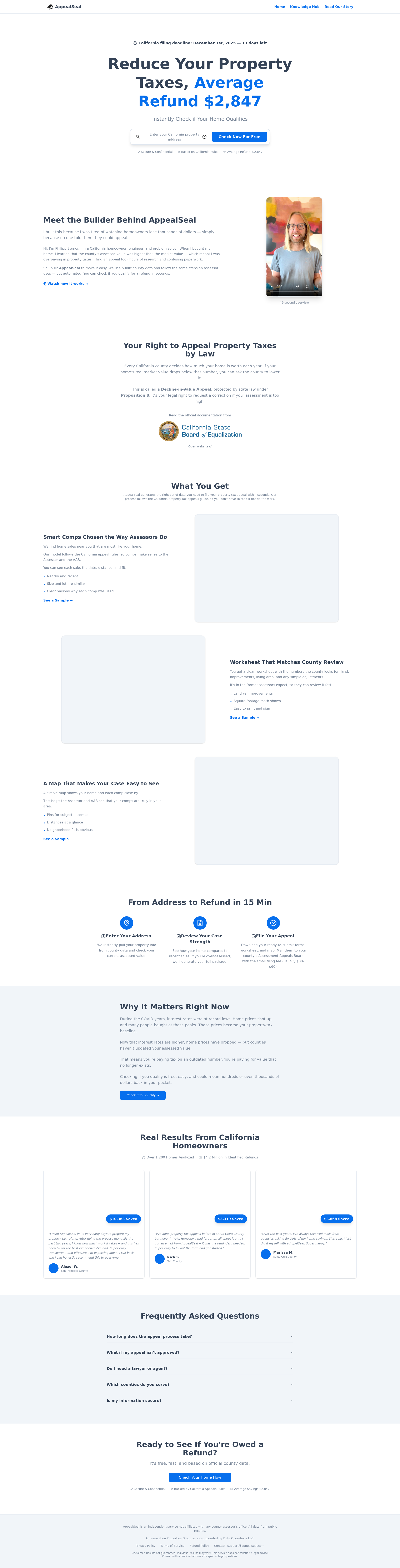 配图 - AppealSeal:几分钟完成房产税上诉,平均退款2847美元