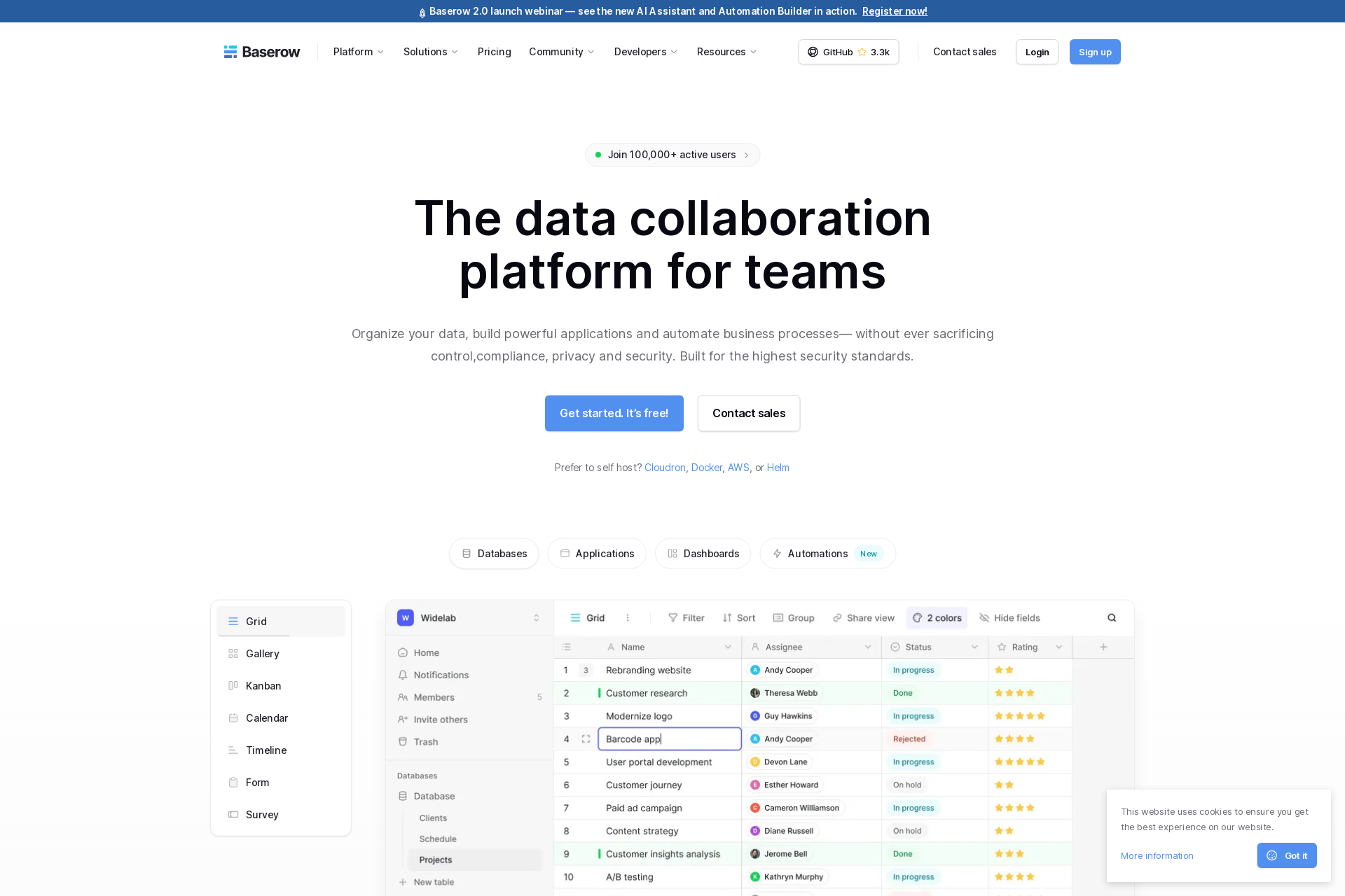 配图 - Baserow 2.0:AI 驱动的零代码数据协作平台