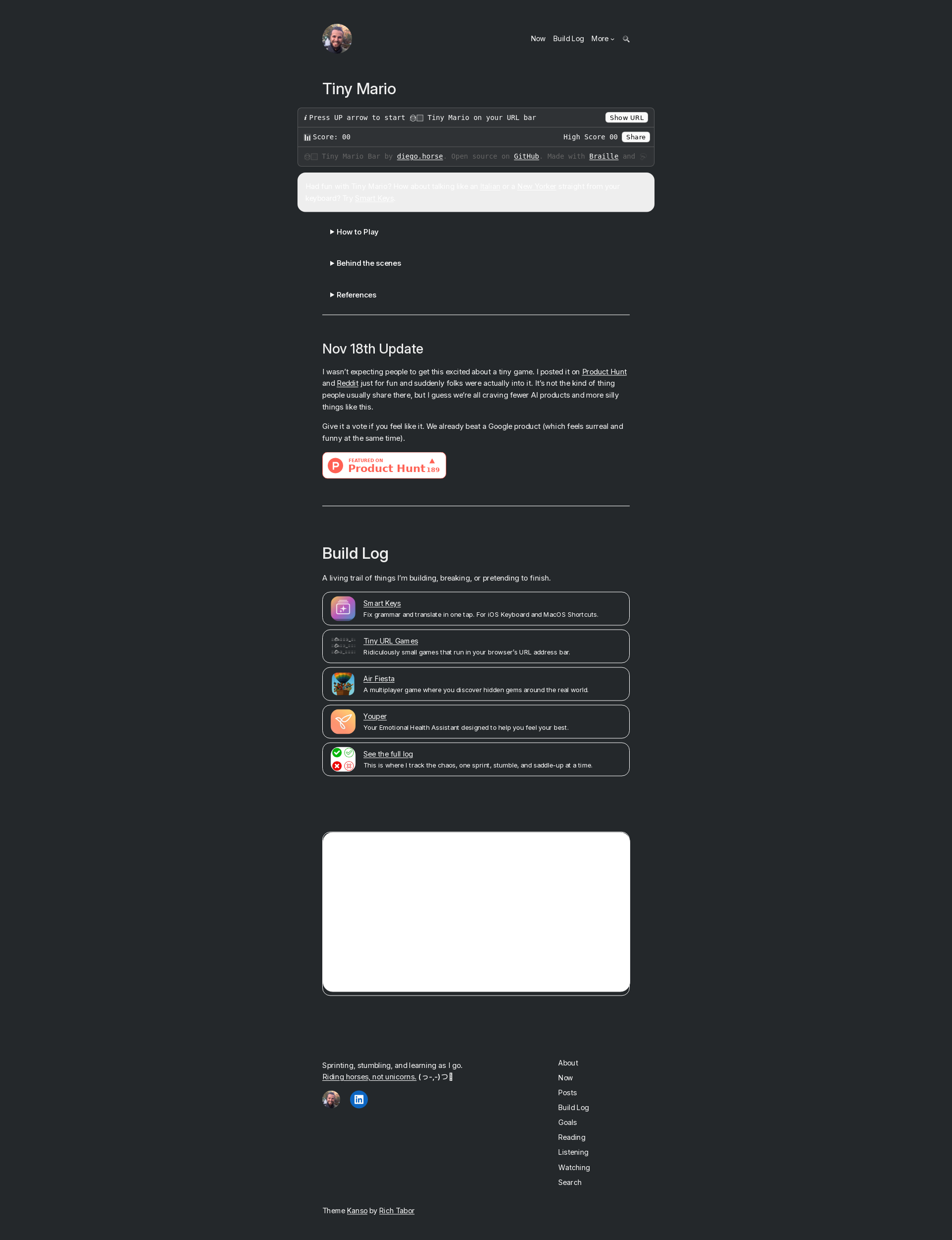 配图 - Tiny Mario:在浏览器地址栏中重温像素马里奥