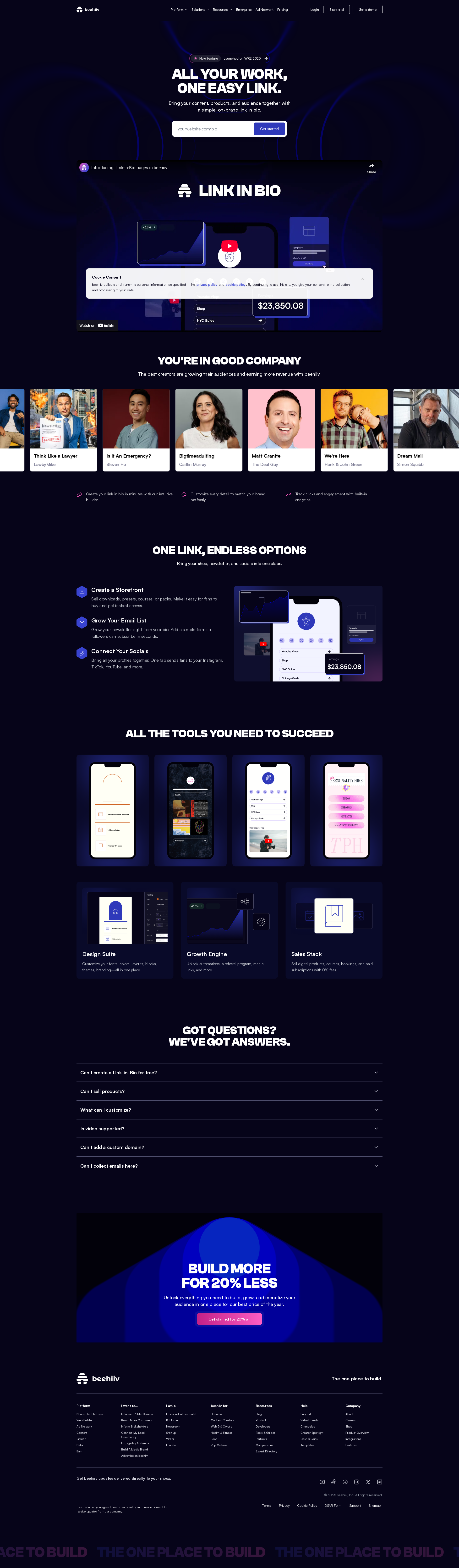 配图 - Link in Bio by beehiiv：内容创作者的集成链接解决方案