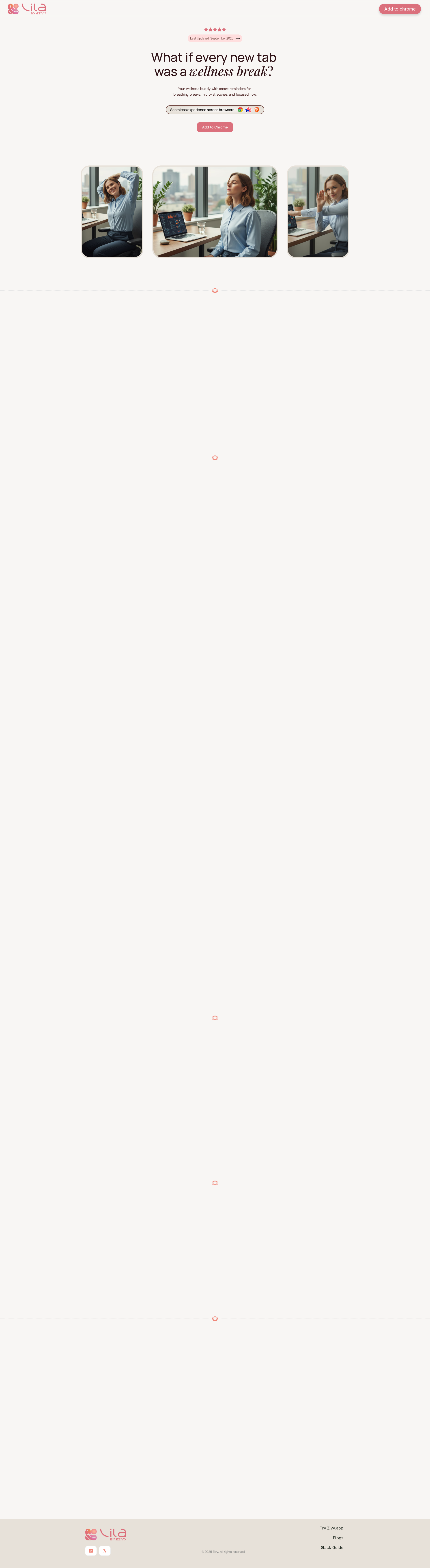 配图 - Lila by Zivy：将浏览器新标签页变为30秒能量恢复站