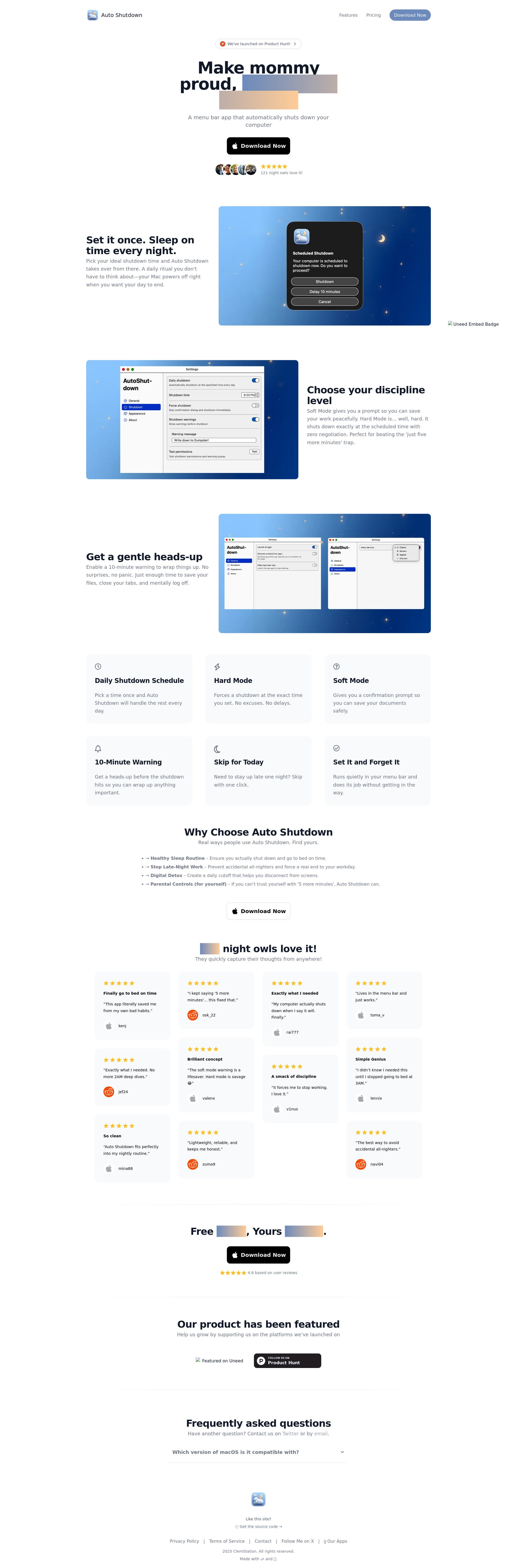配图 - Auto Shutdown：让 Mac 准时自动关机的轻量级菜单栏应用