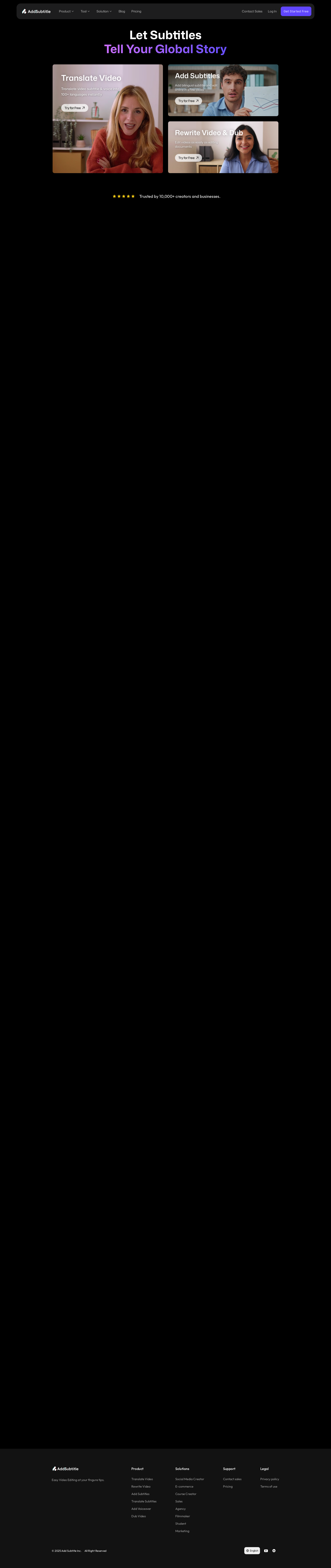 配图 - Addsubtitle:智能视频字幕翻译与配音工具